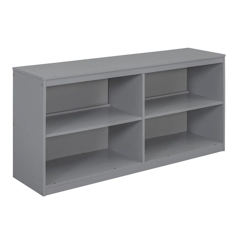 Wooden Loft Bed with Retractable Writing Desk, Lateral Portable Desk, Shelves and Drawers