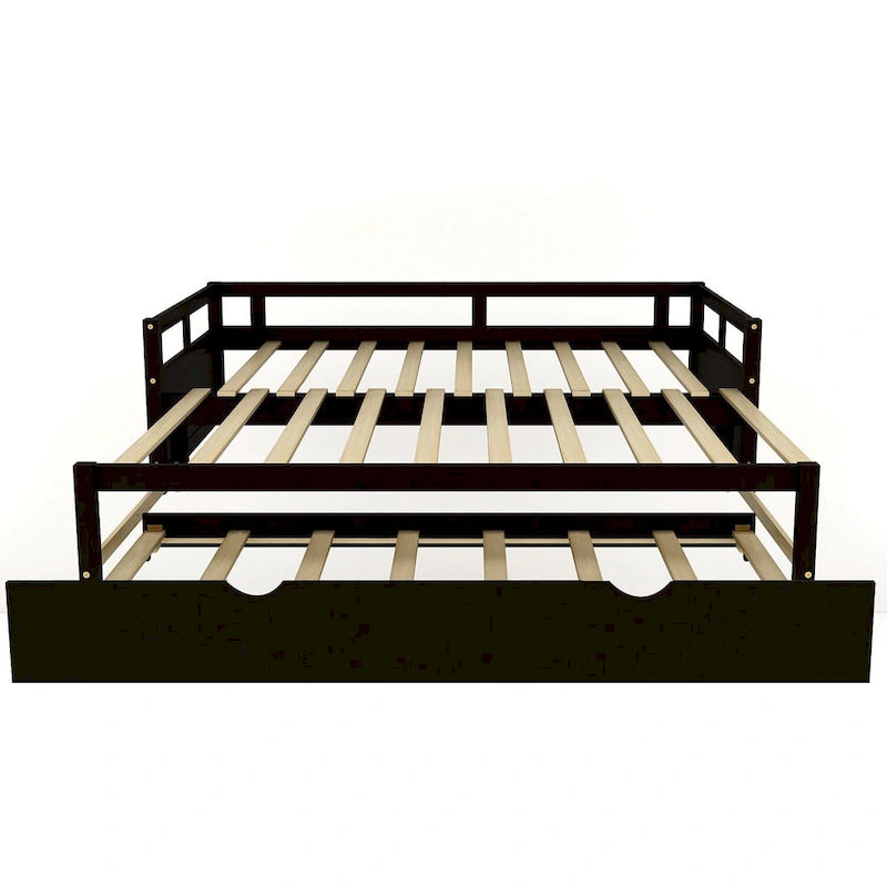Black Twin Pine Daybed with Trundle