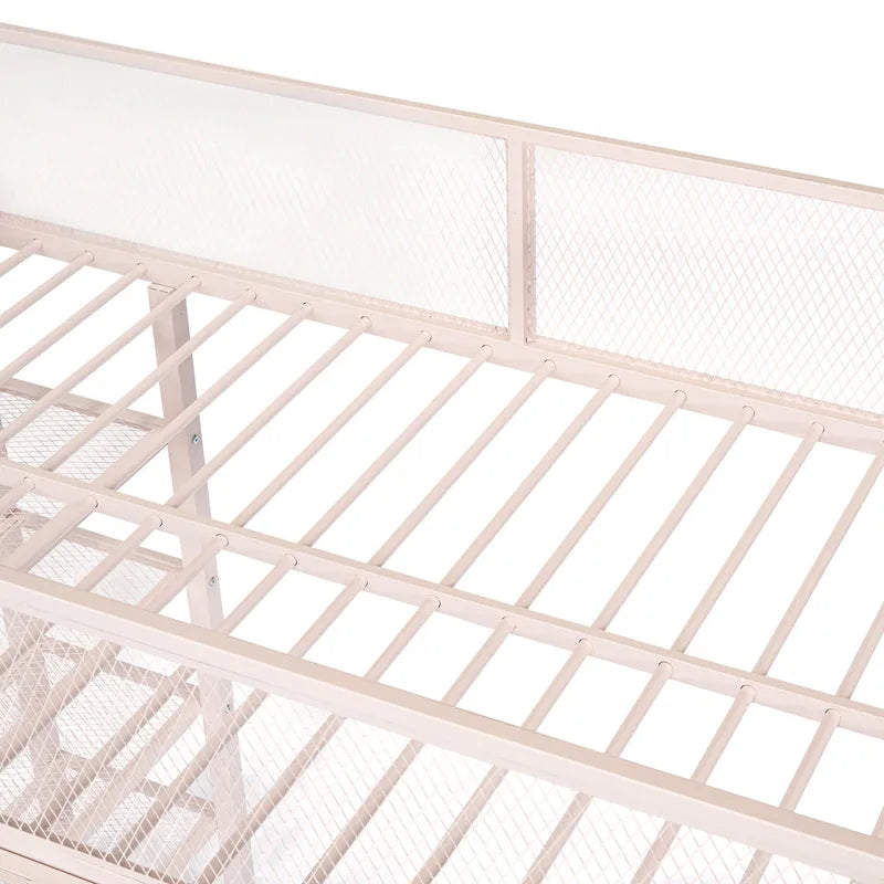 Twin Metal Loft Bed with Workstation