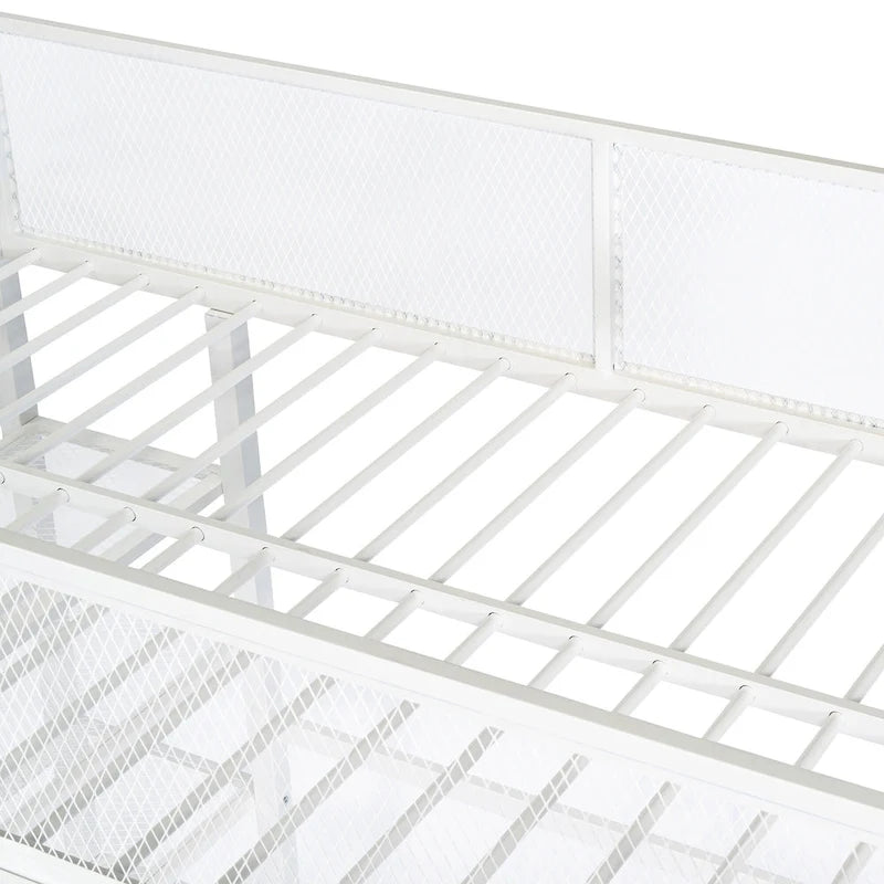 Twin Metal Loft Bed with Workstation