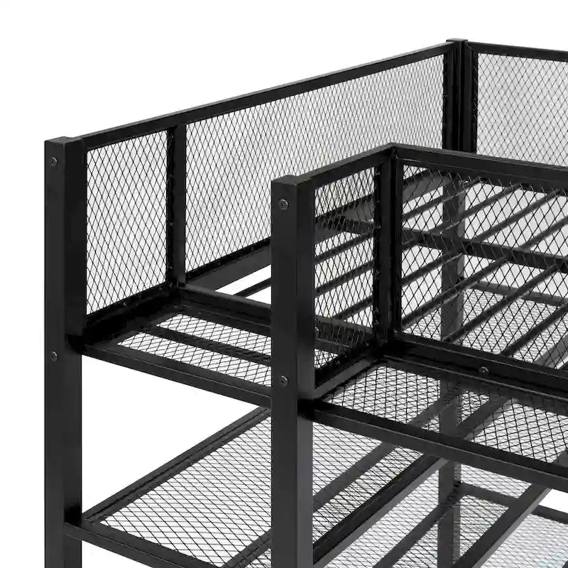 Twin Metal Loft Bed with Workstation