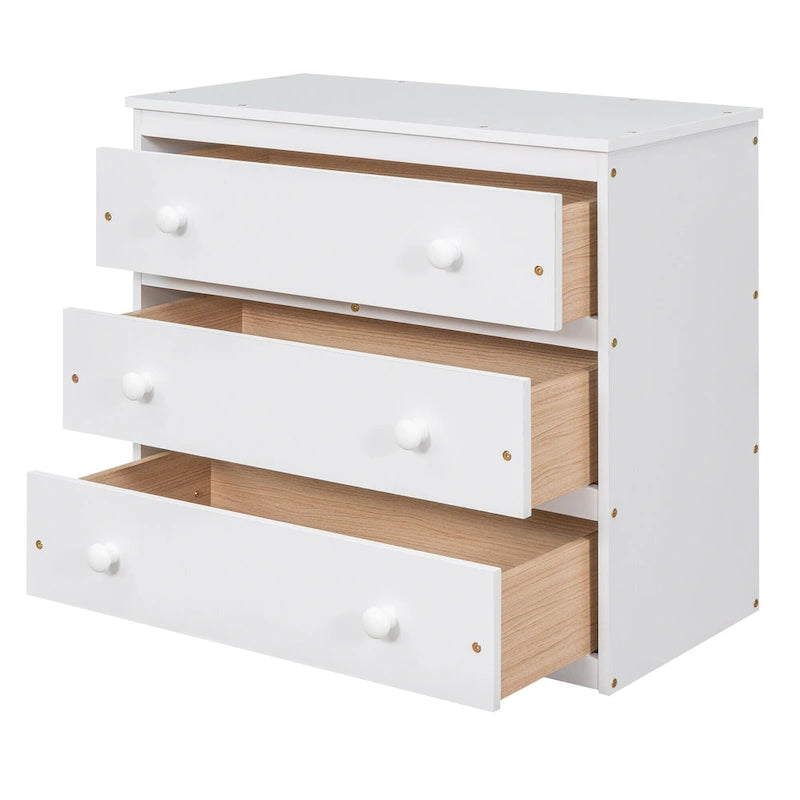 Full Pine Multifunctional Loft Bed with Movable Desk