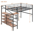 Contemporary Full Metal Loft Bed