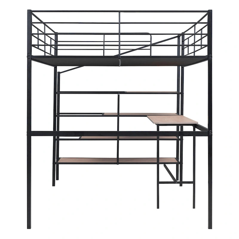Contemporary Full Metal Loft Bed