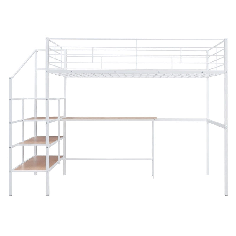Contemporary Full Metal Loft Bed