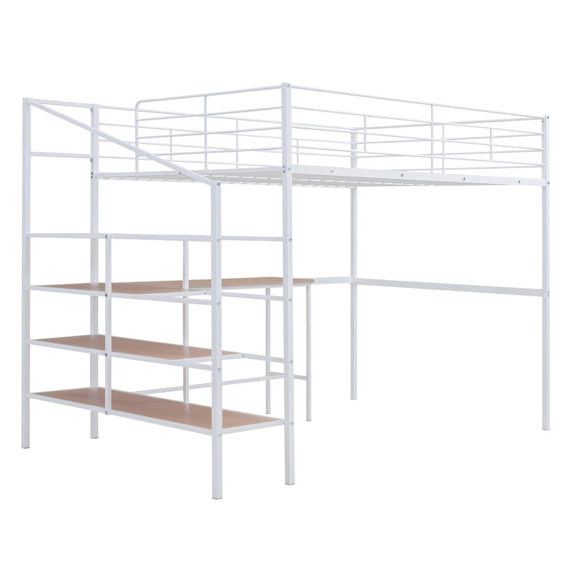 Contemporary Full Metal Loft Bed