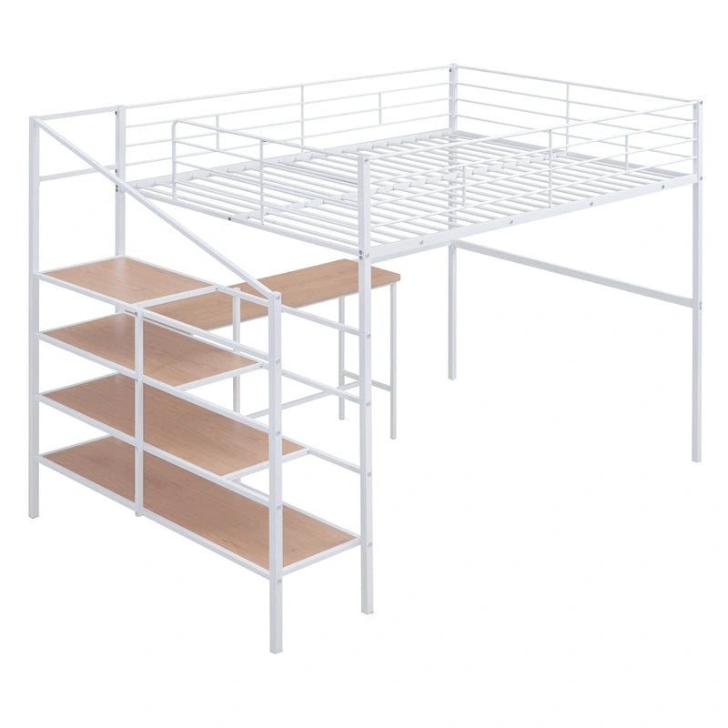 Contemporary Full Metal Loft Bed