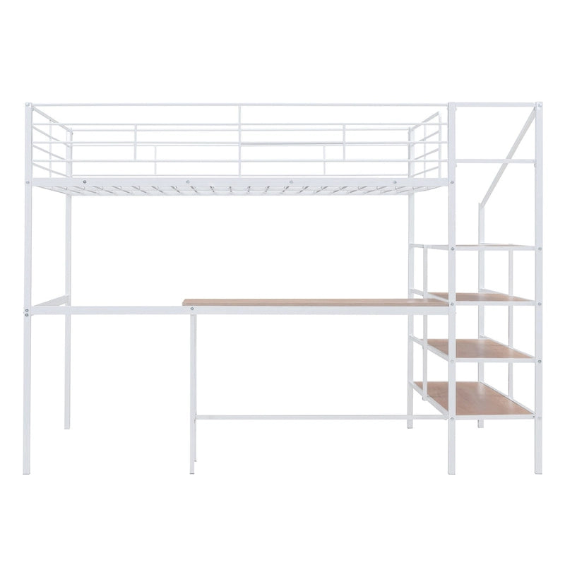 Contemporary Full Metal Loft Bed