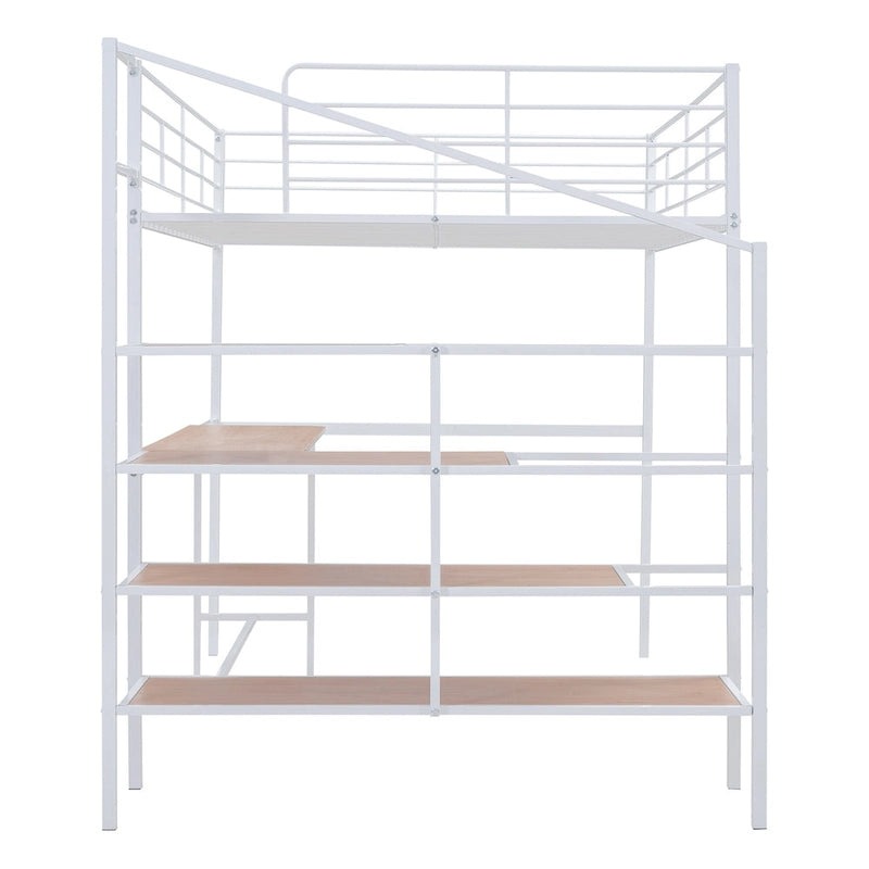 Contemporary Full Metal Loft Bed