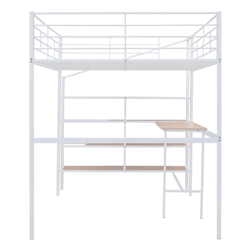 Contemporary Full Metal Loft Bed