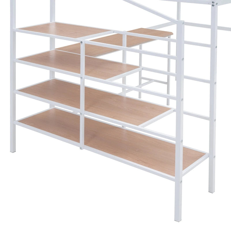 Contemporary Full Metal Loft Bed
