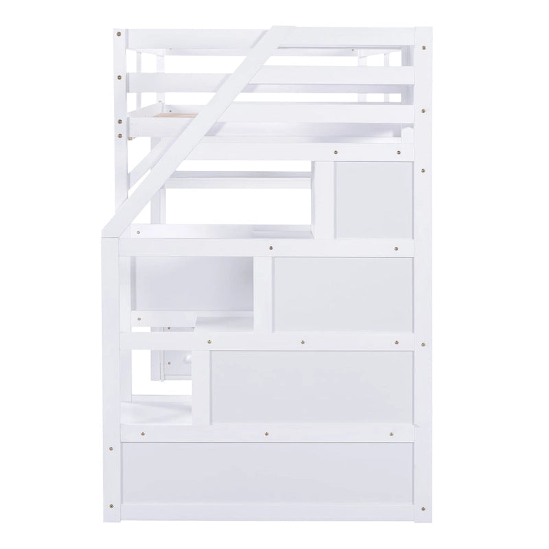 Twin Pine Loft Bed with Desk and Storage