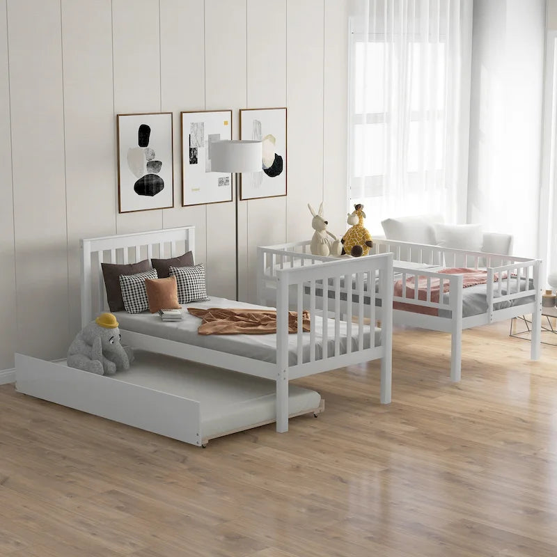 Bunk Bed with Trundle and Storage