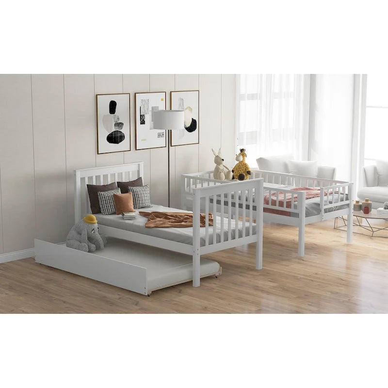 Bunk Bed with Trundle and Storage