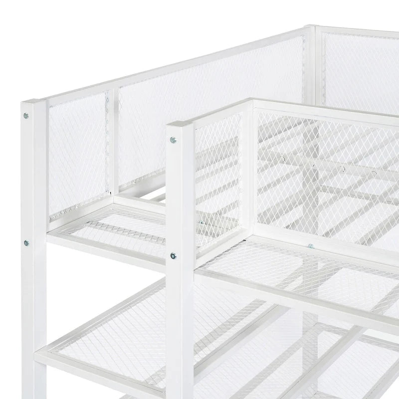 White Modern Style Twin Size Multi-functional Loft Bed with Storage